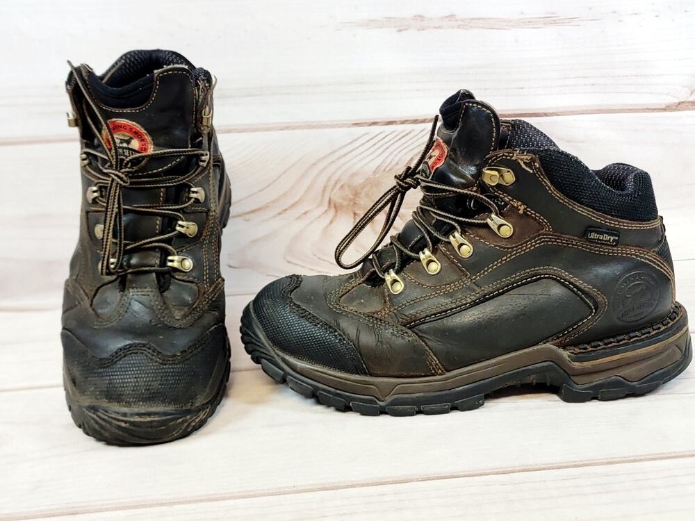 Red Wing Irish Setter 83403 Mens 8.5 D Brown Leather Hiking Boots Waterproof
